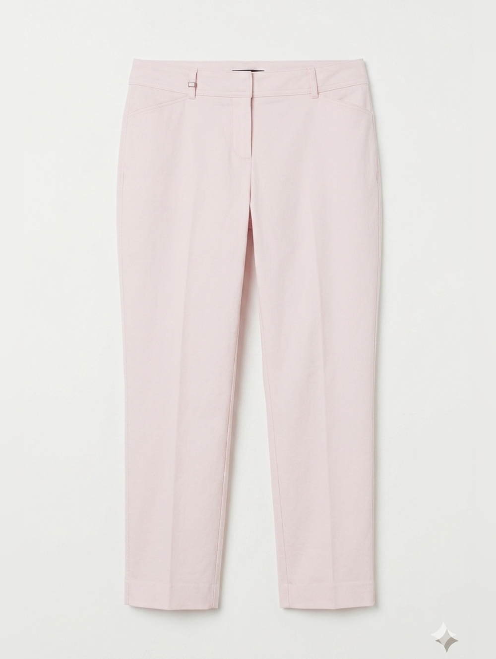 White House Black Market Pale Pink Cropped Straight-Leg Pants